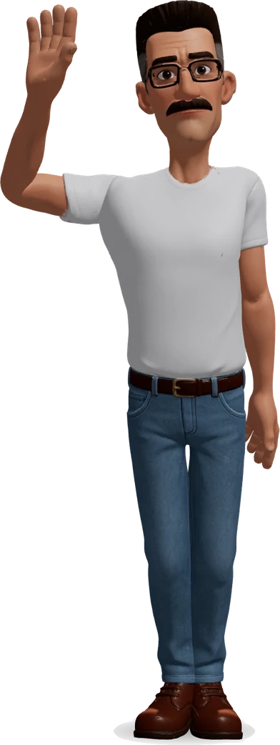 Roy Hollis, in a cap and work shirt